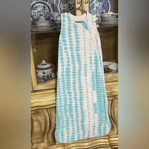 Kyte Baby Blue Robin Riptide bamboo sleep sack bag L 28-42lbs 1.0 tog